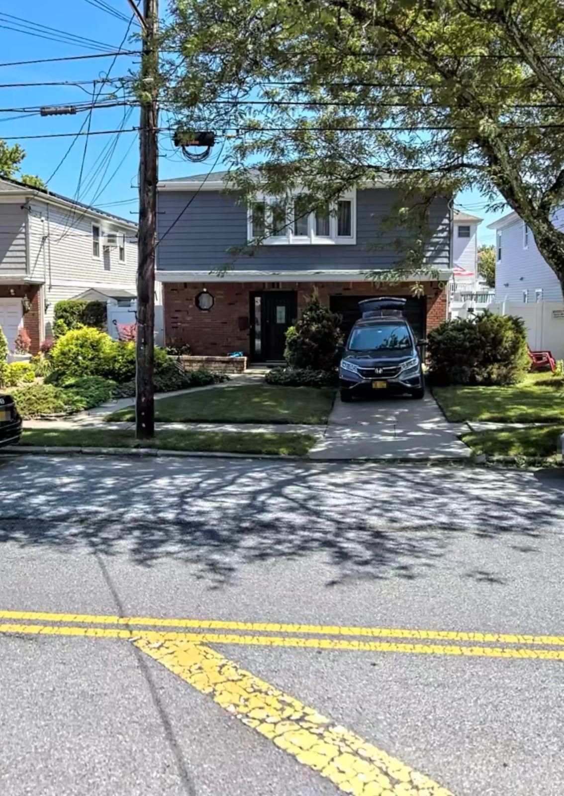 Finished driveway and front yard hardscape